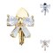 Small Stud Earrings for Women - Crystal Bow Knot Cz Pearls Earring Small Ribbon Stud Pressable Earring Cute Crystal Butterfly Tie Earrings Wedding Party Daily Jewelry for Women Gift for Her